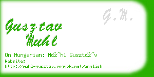 gusztav muhl business card